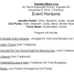Event Horizons - Tuesday Music Live