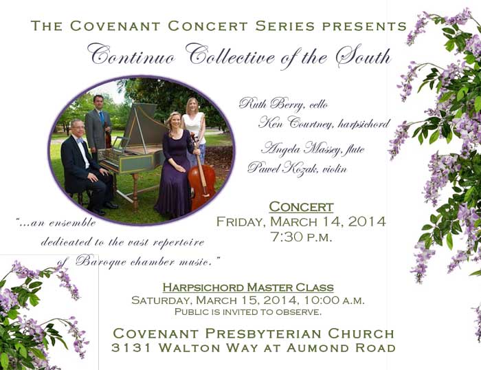 Continuo Collective of the South performs at the Covenant Concert Series
